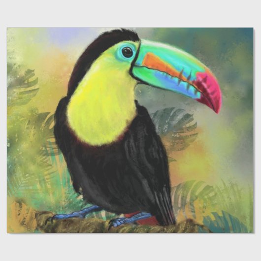 Exotische tropische Toco Toucan-vogel - Schilderen Cadeaupapier (Vlak)