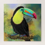 Exotische tropische Toco Toucan-vogel - Schilderen Legpuzzel<br><div class="desc">Exotic Tropical Toco Toucan Bird - Painting Migned Watercolor Beautiful Colorful</div>