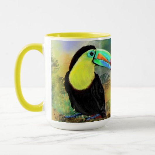 Exotische tropische Toco Toucan-vogel - schilderen Mok (Links)