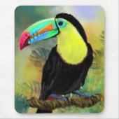 Exotische tropische Toco Toucan-vogel - Schilderen Muismat (Voorkant)