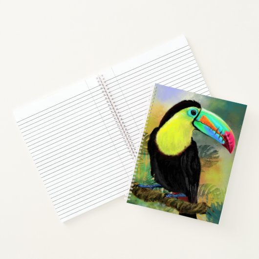 Exotische tropische Toco Toucan-vogel - Schilderen Notitieboek (Binnen)