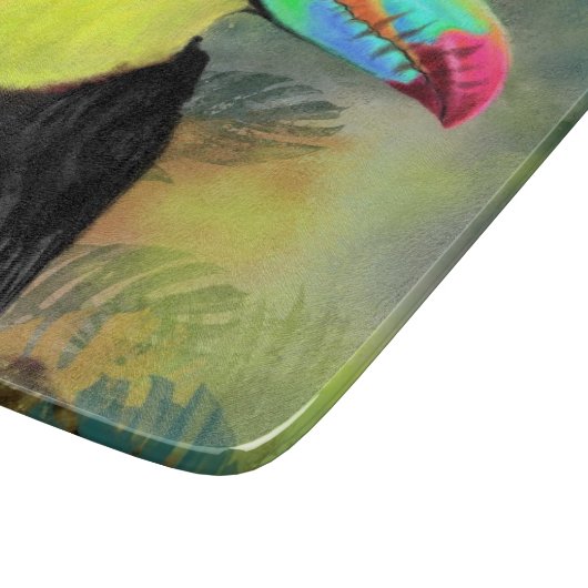 Exotische tropische Toco Toucan-vogel - Schilderen Snijplank (Hoek)