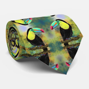 Exotische tropische Toco Toucan-vogel - schilderen Stropdas