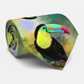 Exotische tropische Toco Toucan-vogel - Schilderen Stropdas (Opgerold)