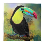 Exotische tropische Toco Toucan-vogel - Schilderen Tegeltje (Voorkant)