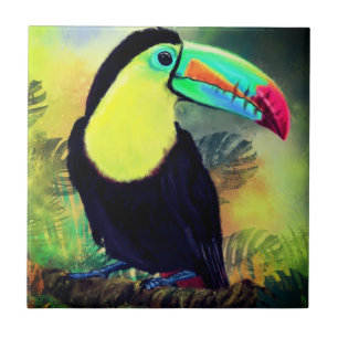 Exotische tropische Toco Toucan-vogel - schilderen Tegeltje