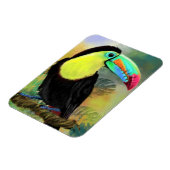 Exotische Tropische Toco Toucan Vogelmagneet Gift Magneet (Linkerzijde)