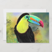 Exotische Tropische Toco Toucan Vogelverjaardag Ka (Achterkant)