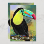 Exotische Tropische Toco Toucan Vogelverjaardag Ka (Voorkant / Achterkant)