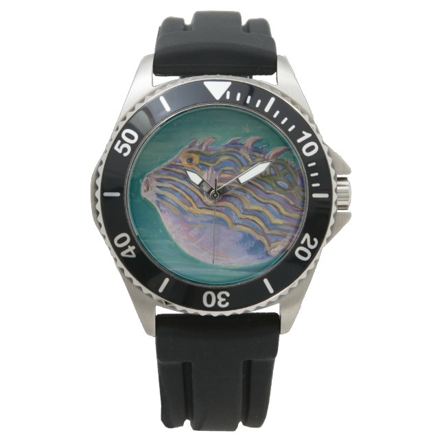 Exotische tropische vis (onderwater) (Marianne Nor Horloge (Voorkant)