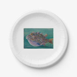 Exotische tropische vis (onderwater) (Marianne Nor Papieren Bordje