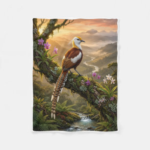 Exotische Tropische Vogel Regenwoud Natuur Wilde D Fleece Deken