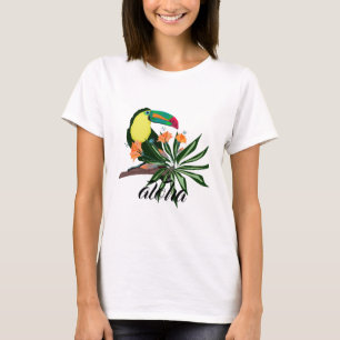 Exotische tropische vogelkleurige Hawaï-natuur T-shirt