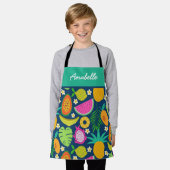 Exotische tropische vruchten Custom Chef Kinderen Schort (Gedragen)