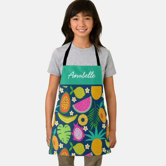 Exotische tropische vruchten Custom Chef Kinderen Schort (Insitu)