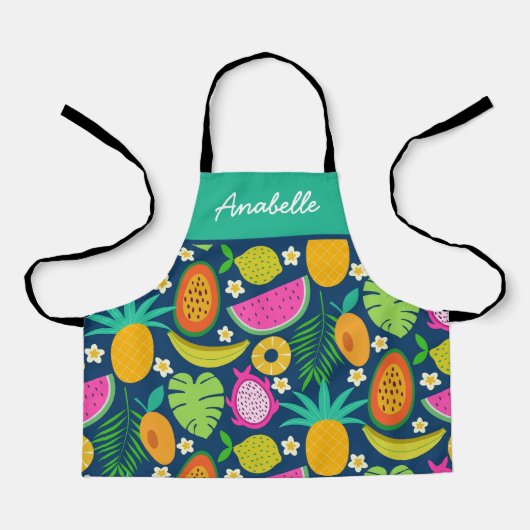 Exotische tropische vruchten Custom Chef Kinderen Schort (Voorkant)