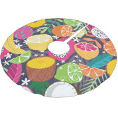 Exotische tropische vruchten donkere achtergrond kerstboom rok (Gekanteld)