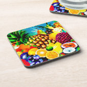 Exotische tropische vruchten schilderen. Bestel nu Bier Onderzetter (Linkerzijde)