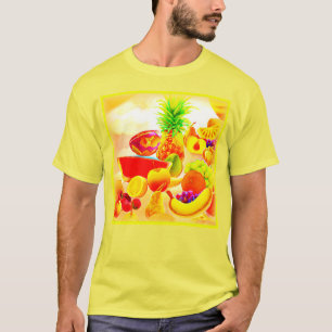 Exotische tropische vruchten schilderen. Bestel nu T-shirt
