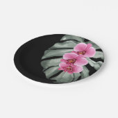 Exotische tropische Waterverf opgerolde orchideeën Papieren Bordje (Gekanteld)