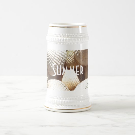 Exotische tropische Zee Shell Summer Beach Bierpul (Center)