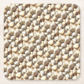 Exotische tropische Zee Shell Summer Beach Kartonnen Onderzetters (Voorkant)