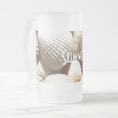 Exotische tropische Zee Shell Summer Beach Matglas Bierpul (Voorkant links)