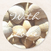 Exotische tropische Zee Shell Summer Beach Ronde Kartonnen Onderzetter (Voorkant)