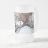 Exotische tropische zomerschalen Fotografie Matglas Bierpul (Voorkant rechts)