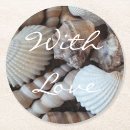 Exotische tropische zomerschalen Fotografie Ronde Kartonnen Onderzetter