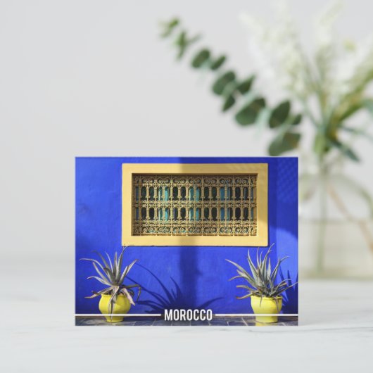 Exotische tuin - Marrakesh Marokko Briefkaart (Staand voorkant)