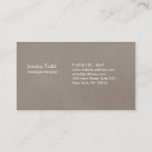 Exotische turquoise Floral Lotus Health and Wellne Visitekaartje (Achterkant)