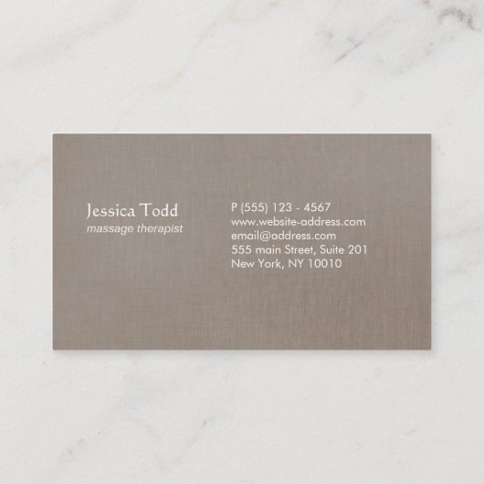 Exotische turquoise Floral Lotus Health and Wellne Visitekaartje (Achterkant)