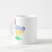 Exotische uitgestorven dodo vogelillustratie Mauri Koffiemok (Voorkant links)