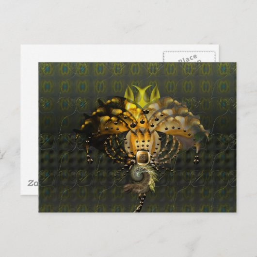 Exotische uitheemse bloem briefkaart (Voorkant / Achterkant)