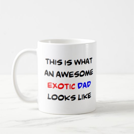 exotische vader, geweldige koffiemok (Links)