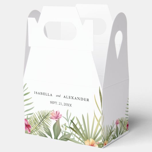 Exotische varens en bloemen bedankdoosjes (Geopend)