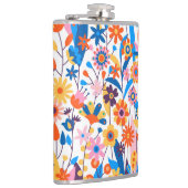 Exotische veelkleurige bloemenachtergrond-32939 heupfles (Rechts)