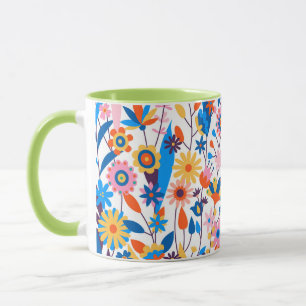 Exotische veelkleurige bloemenachtergrond-32939 mok