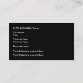 Exotische Visitekaartjes voor auto's (Achterkant)