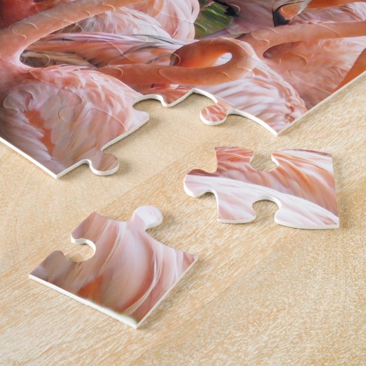 Exotische vlamingos legpuzzel (Zijkant)