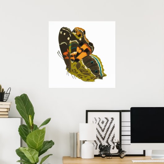  exotische vlinder 5 poster (Thuiskantoor)
