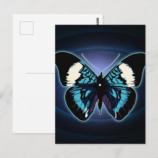 Exotische vlinder briefkaart (Voorkant / Achterkant)