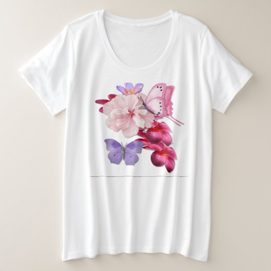 exotische vlinder grote maat t-shirt (Design voorkant)