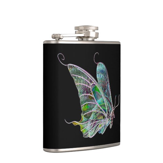 Exotische vlinderfles heupfles (Rechts)