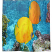 Exotische vlindervis douchegordijn (Voorkant)