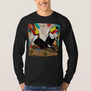 Exotische Vogel Wildlife Bloemen Tropisch Dierenco T-shirt