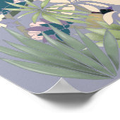 Exotische vogelbloemen abstracte tuinkunst poster (Hoek)