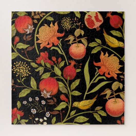 Exotische vogelbloemen illustratie legpuzzel (Verticaal)
