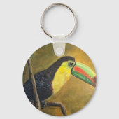 Exotische Vogelmetaalcirkel Sleutelhanger, 2" Sleutelhanger (Voorkant)